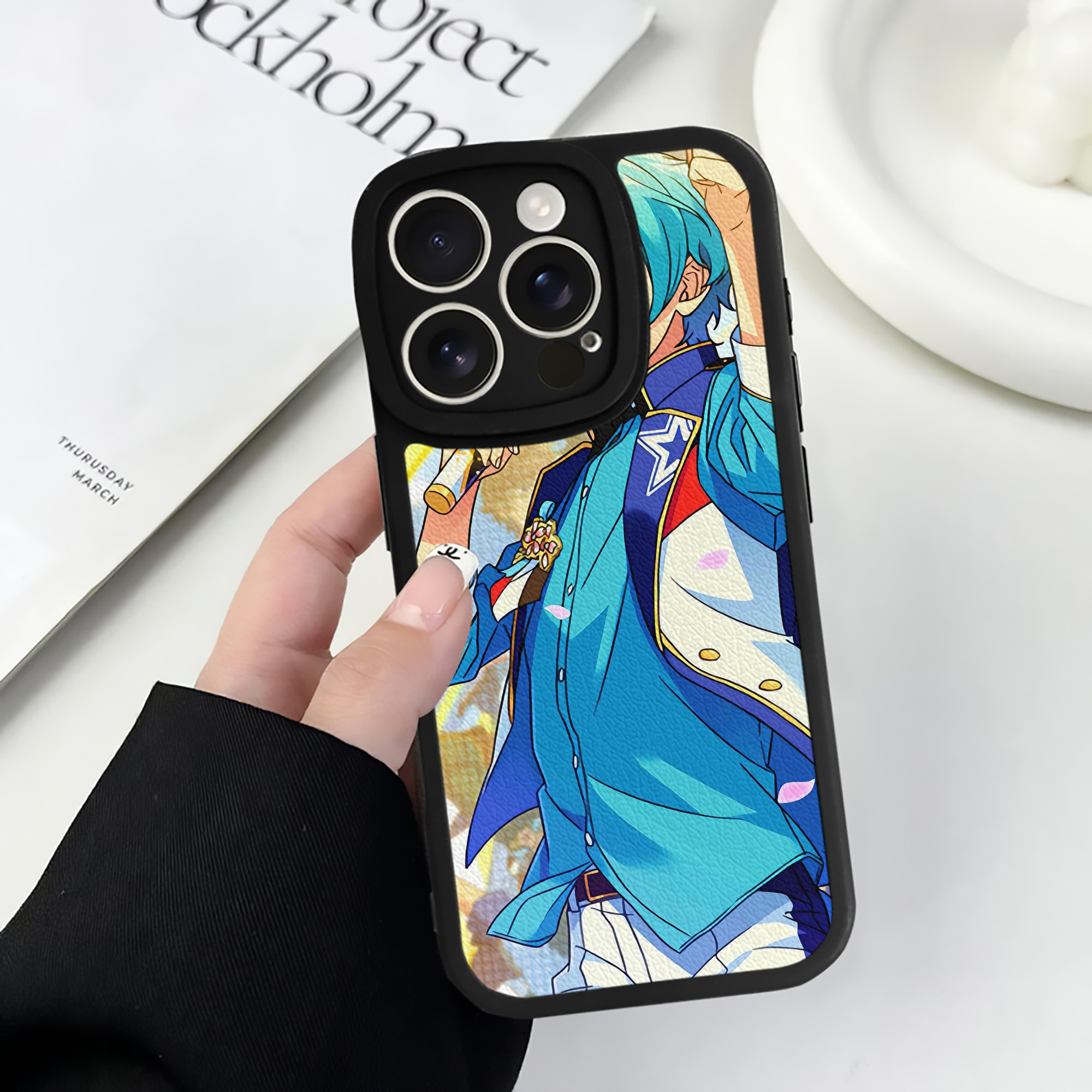（画像用） あんさんぶるスターズ! Ensemble Stars 【iPhone 16シリーズ対応】シリコンスマホケース（レザー調） 材質：シリコン